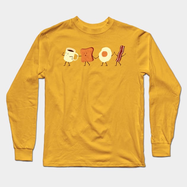 Let's All Go And Have Breakfast Long Sleeve T-Shirt by HandsOffMyDinosaur